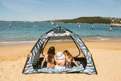 Our beach tents stop you from getting sunburnt – Seek shade