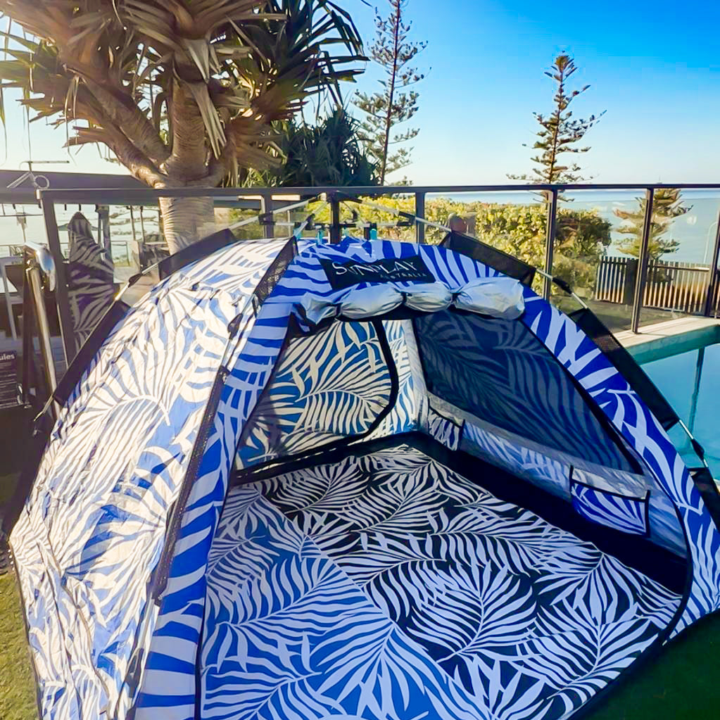 Ocean oasis blue beach tent